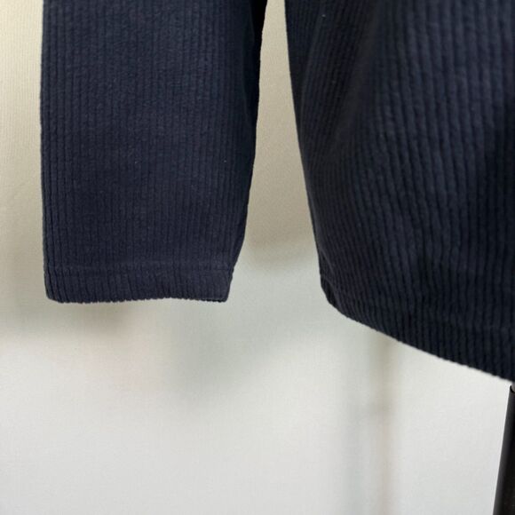 Structure NWT VINTAGE Men XL Long Sleeve V Neck Navy Thick Ribbed Flannel 2/$50 - Picture 6 of 11